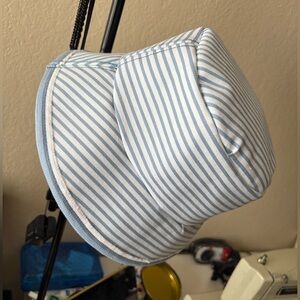 Blue and White Striped Bucket Hat